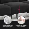 103.5*59" Modern L-shaped Sectional Sofa, 4-seat Velvet Fabric Couch Set with Convertible Ottoman,Freely Combinable Sofa for Living Room, Apartment, O