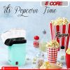 5 Core Hot Air Popcorn Popper Machine 1200W Electric Popcorn Kernel Corn Maker Bpa Free, 95% Popping Rate, 2 Minutes Fast, No Oil-Healthy Snack for Ki