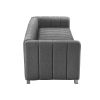 82*30" Modern Teddy Velvet Sofa,2-3 Seat Mid Century Indoor Couch, Exquisite Upholstered Loveseat with Striped Decoration for Living Room,Bedroom,Apar